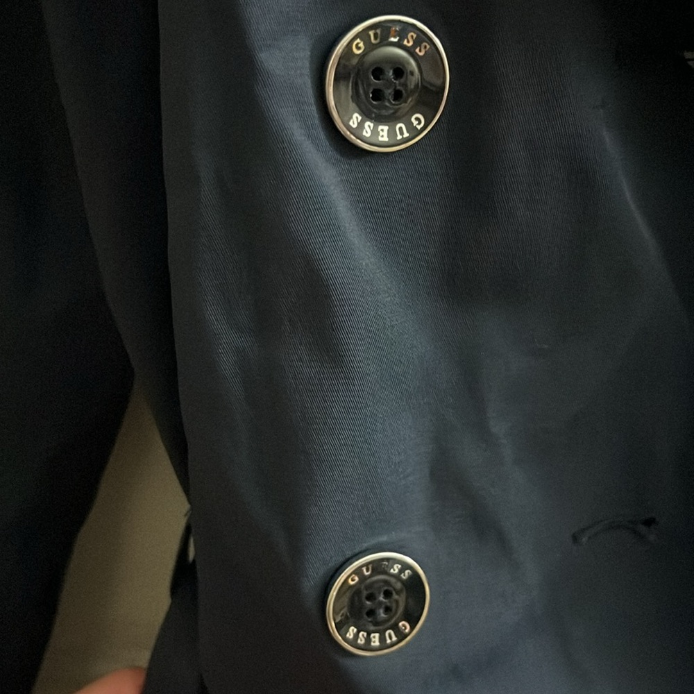 GUESS Women's Navy Trench Coat - Picture 7 of 7